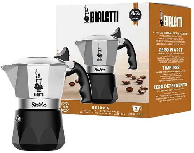 비알레띠 2TZ 카페티에라 뉴 브리카 모카포트, 1개, sliver