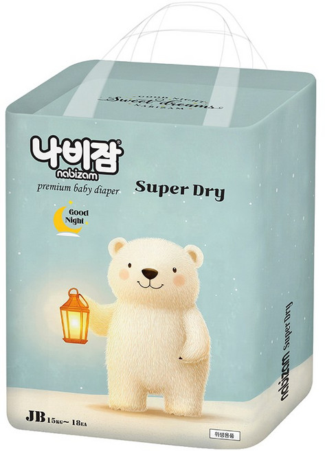 나비잠 기저귀 슈퍼드라이 오버나이트 팬티 1팩, 18매, 점보형(2XL)