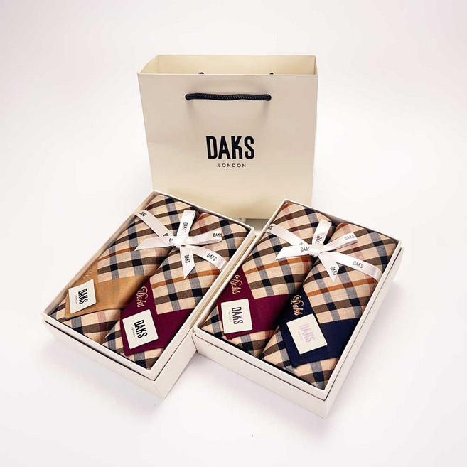 [선물포장 쇼핑백증정] 닥스 손수건 선물세트 남성 여성 순면 100% 신상품