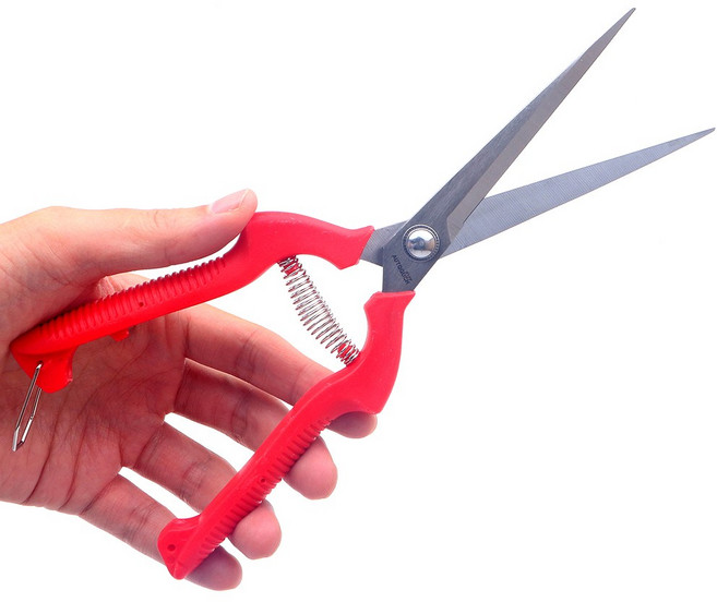 오토구치 적과가위 A-05 스텐 235mm 100g 날 긴 10cm 마늘가위 양파 대파 채소 야채 과일 파 수확 쪽파 뿌리 작물 농사 수확 AUTOGUCH 몬스터201, 1개