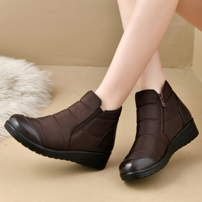 [오늘출발] 메르나뛰 패딩 데일리 기모 방한 지퍼 발목 여성 겨울 앵클 부츠 ME9023