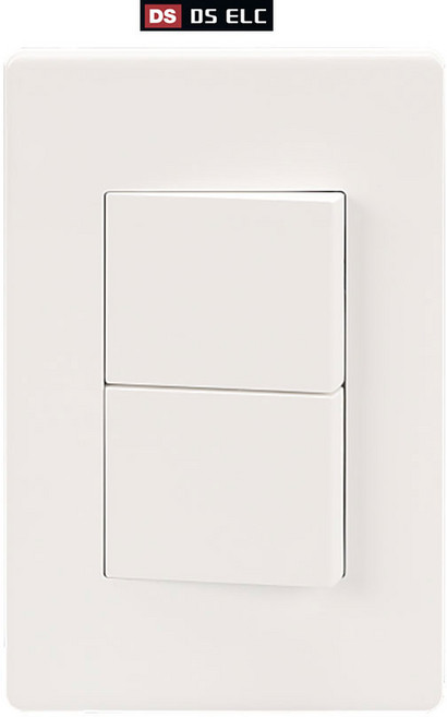 DOSEL 도셀 D2 화이트 매입 노출 2구1로 스위치 조명 전등 스위치, 1개