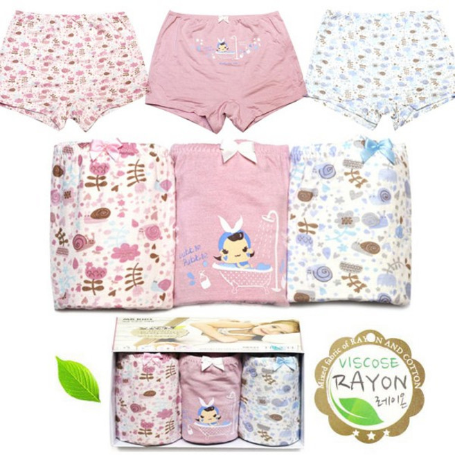 데일리걸 여아드로즈팬티 아동사각속옷 3종세트 여아사각