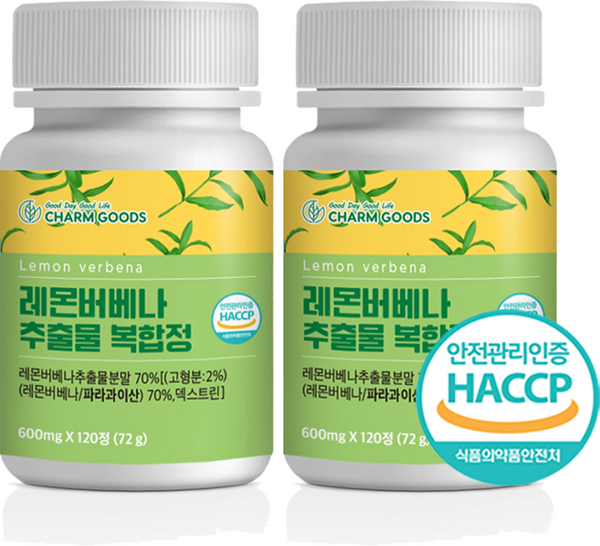 레몬버베나 추출물 복합물 복합정 240정 식약청 HACCP, 1세트, 120정