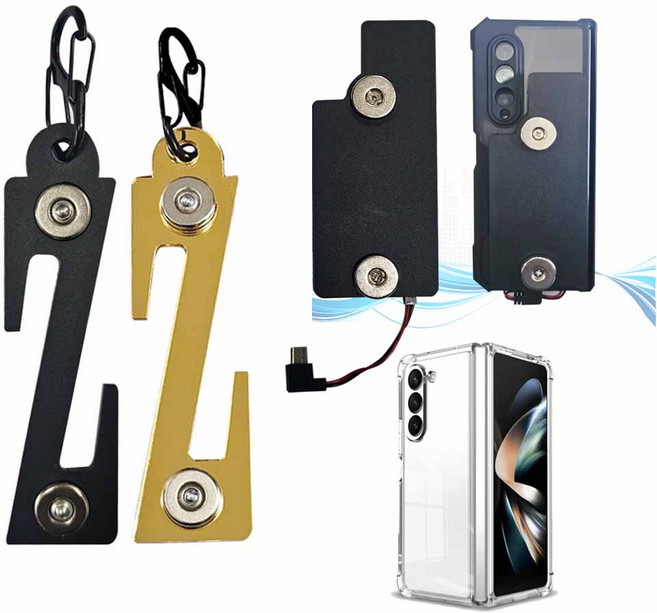 배달 대행 오토바이 거치대 폴드 3 4 5 6 휴대폰 케이스 자석 충전 딱판 패드 찍찍이 조끼 고리 걸이, 7번 폴드전용자석딱판