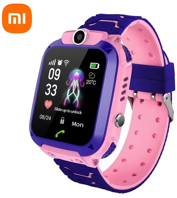 어린이 스마트 시계 SOS Antil-lost GPS 위치 카메라 Sim 카드 통화 IP67 방수 안드로이드 Ios 선물 2025, 05 pink