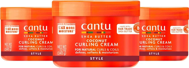 칸투 시어 버터 코코넛 컬링 크림, 340g, 3개 - 쿠팡