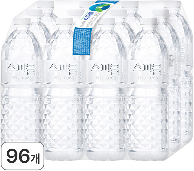 스파클 무라벨 천연암반수 안전한생수 깨끗한물 미네랄워터, 1L, 96개