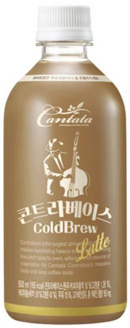 원하프칸타타 콘트라베이스 라떼500ml롯데, 500ml, 1개