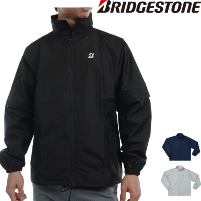 24SS 브리지스톤 남자골프비옷 골프우의 방수바람막이, M, 블랙, 1개