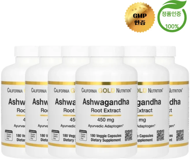 CGN 아슈와간다 450mg 베지 캡슐 180정 x 6, 6개 - 쿠팡