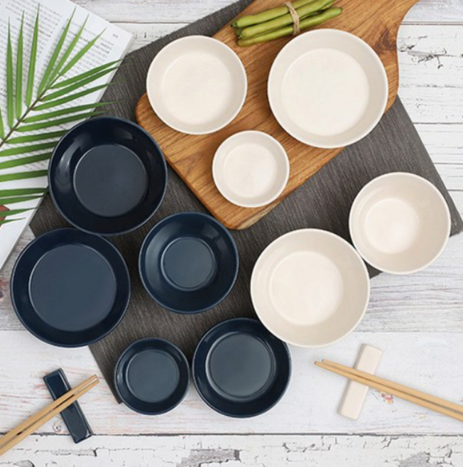 크라운포드 2인 식기세트 14p, 01 Navy + White 3개, 7종, 3개