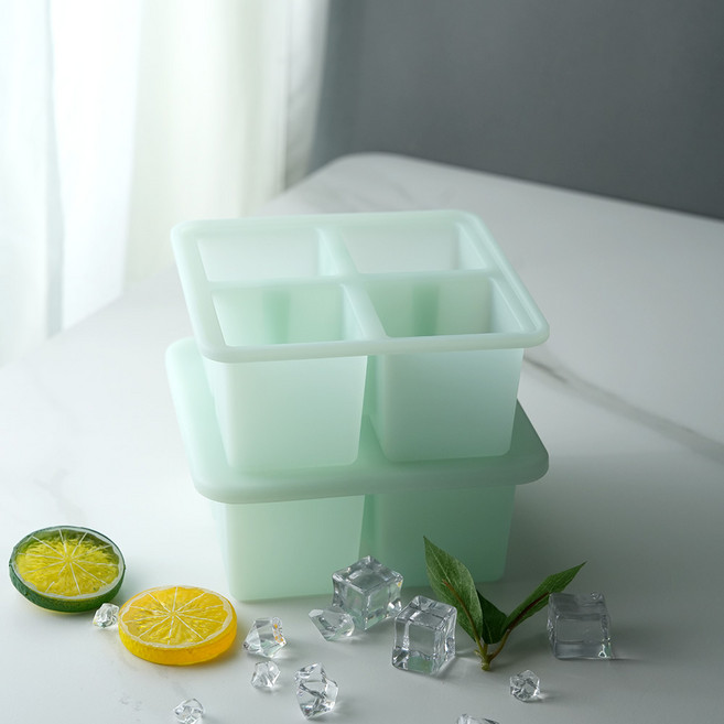 소노리떼 실리콘 왕얼음틀 4칸, 2개, 민트