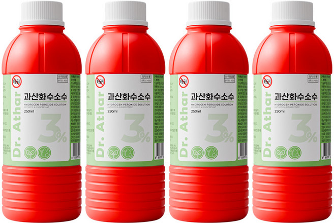 닥터아타르 과산화수소수, 4개, 250ml