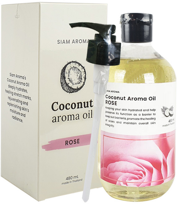[다오몰] 태국 직수입 코코넛 아로마 오일 코코넛주성분 480ml 무향 바디케어 마사지오일 괄사오일 천연 바디오일 샤워오일 웨딩 바디케어 스크럽후 오일 마사지 다리붓기 관리 오일, 1개