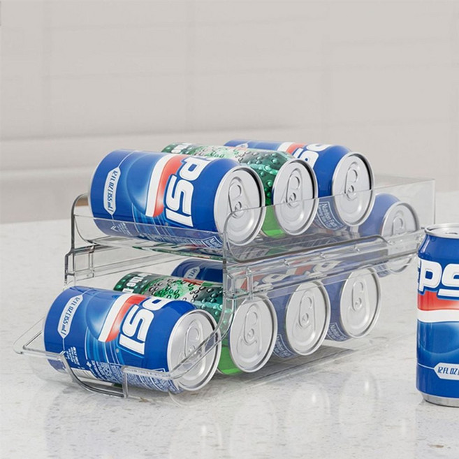 냉장고 정리 2단 캔음료 디스펜서 S 1P 수납 보관 kmi+025GN