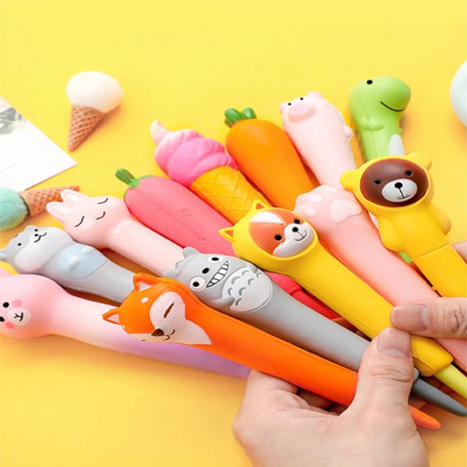 5시 말랑말랑 스퀴시볼펜 찹쌀떡 중성펜 20종 컬렉션 빠른배송, 02. 핑크토끼