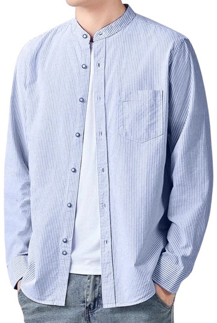 남성용 스트라이프 패턴 캐주얼 남방 루즈핏 롱슬리브 셔츠