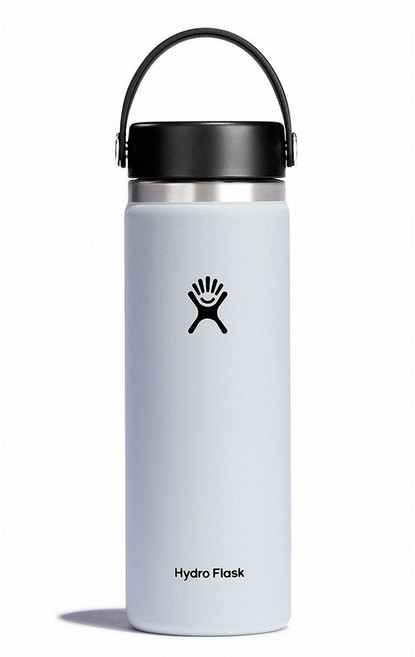 Hydro Flask 20oz/592ml 寬口提環保溫瓶 多色【野外營】水瓶 保冷, 經典白, 1個