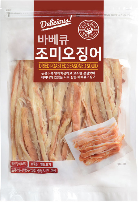 해맑은푸드 바베큐 조미오징어, 500g, 1개