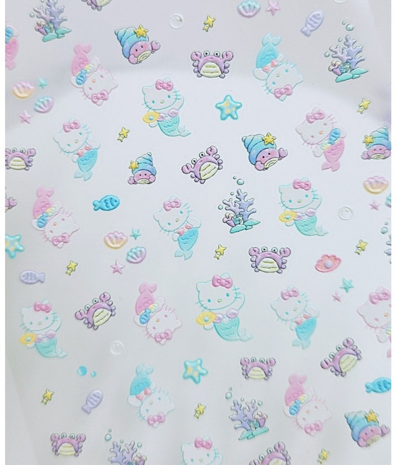 고네일 / 토모니 여름 썸머 네일스티커 5종 (택1) 고양이 인어공주 칵테일 to5111, 1개, 키티인어공주S-001