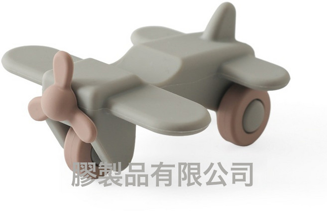 DIU 硅膠汽車 兒童車模硅膠玩樂世界認識兒童益智動手玩具, 1個, 硅膠飛機 灰色:如圖