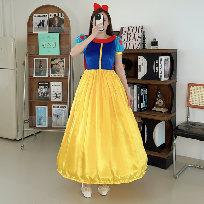 핫스윗 백설공주 코스프레 할로윈 코스튬 의상