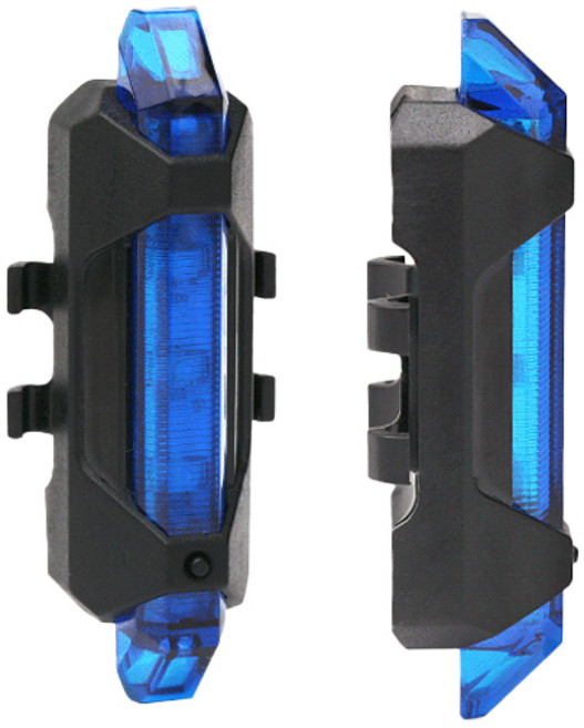 USB 충전식 자전거 LED 후미등 라이트 생활방수, 블루, 1개