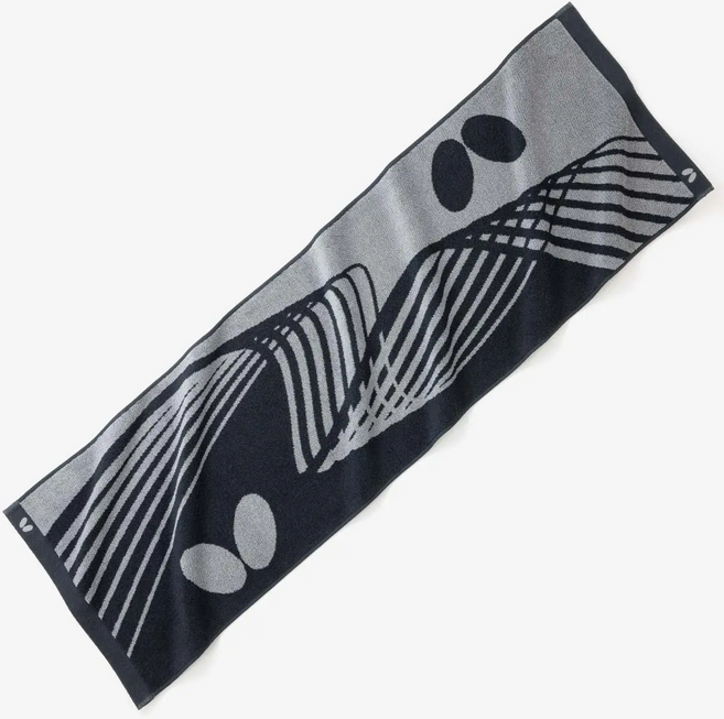 버터플라이 탁구 라시클 대형 스포츠 타월 35x115cm, 1개, 블랙