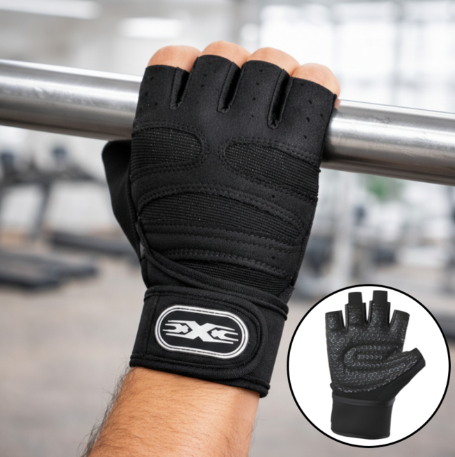 공온 굳은살 방지 논슬립 쾌적한 헬스장갑, 블랙, 1세트