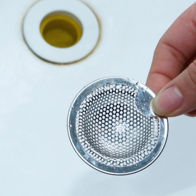 유유성안 스텐 배수구 세면대 욕조 머리카락 거름망 덮개 소형, 상세페이지 참조, 1개