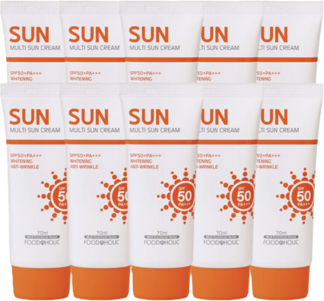 푸드어홀릭 멀티 선크림SPF50+PA+++, 10개, 70ml