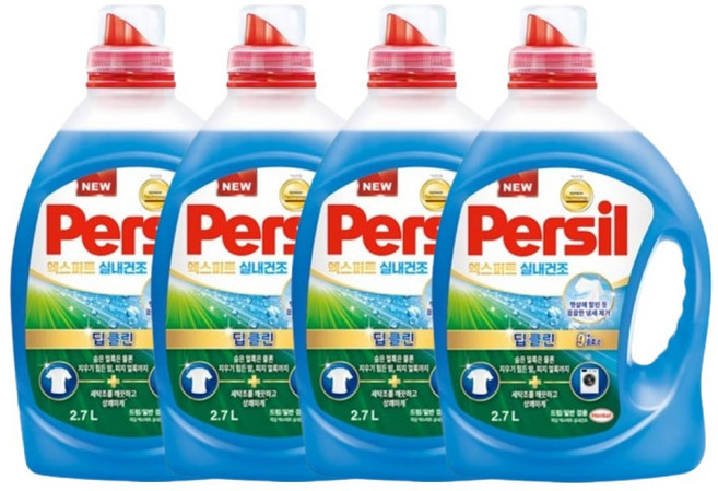 퍼실 퓨어프레쉬 플러스 액상세제, 2.7L, 1개입, 4개