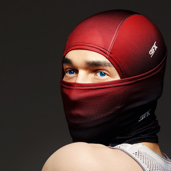 나인에프엑스 국내생산 썸머체이스 여름 워머 자외선 차단 쿨바라클라바, 인텐스 레드