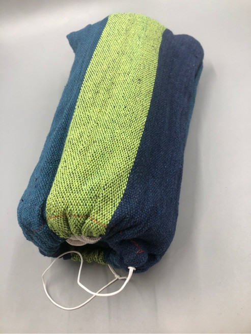 網紅防側翻加厚帆布 室內外陽臺庭院露營雙人成人兒童鞦韆吊牀代, 1個, 藍條-220*80(綁繩+收納袋):如圖所示