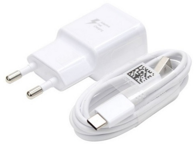 삼성전자 급속충전기+삼성 정품 케이블 S7 S8 S9 노트8 9, 1개, 충전기 화이트 + C타입 케이블 1.2m 화이트