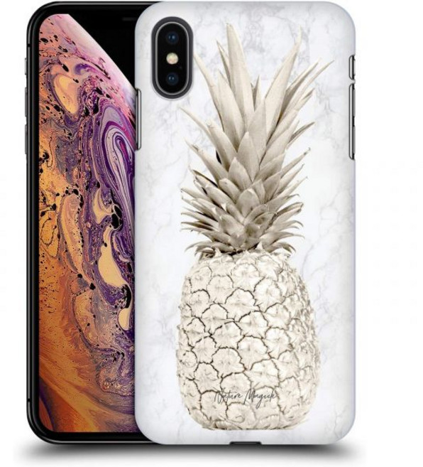 아이폰 XS 256GB 골드 스마트폰 애플 Head Case Designs 공식 라이선스 Nature Magick Gold Rose Pineapple On Marble 하드백