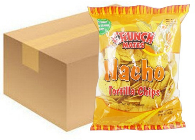 CRUNCHMATES 나쵸 토틸라칩, 320g, 12개