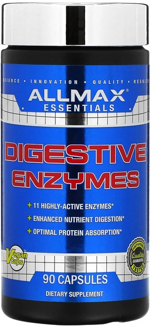 올맥스 ALLMAX Essentials Digestive Enzymes 90 Capsules, 올맥스 ALLMAX, Essentials, Digest, 1개 - 쿠팡