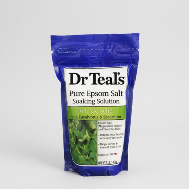 닥터틸즈 퓨어 엡섬솔트 소킹 솔루션 입욕제 유칼립투스 앤 스피아민트, 450g, 1개