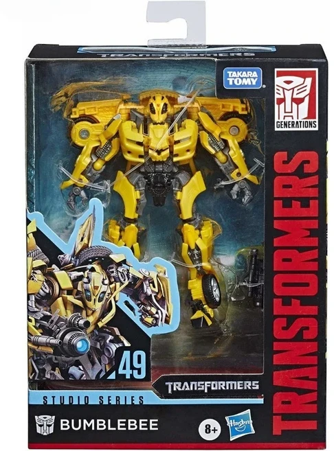 재고 있음 Hasbro 변압기 장난감 스튜디오 시리즈 SS-49 Bumblebee 애니메이션 영화 로봇 액션 피규어 선물, 01 SS-49, 01 SS-49