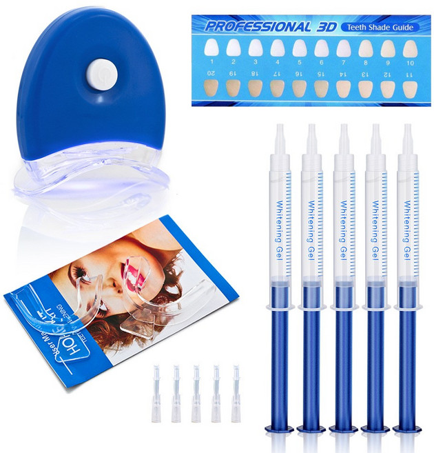 치아 미백기 3ml 치아 겔 화이트닝 치아 간이 치아 기기 세트 다국적, 1개