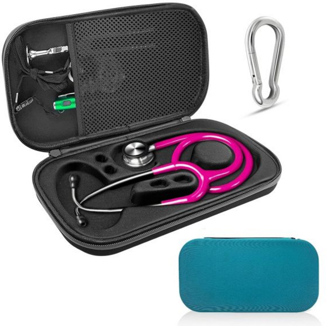 휴대용 청진기 케이스 충격 방지 여행용 가방 간호사 의사 및 의대생을 위한 3M 리트만 적합, Blue, 1개