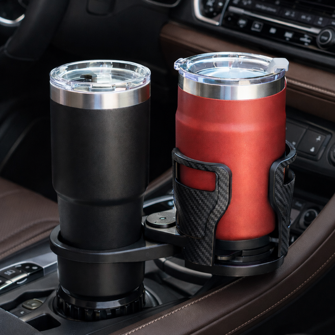 브리담 확장형 회전 차량용 컵홀더, 블랙, 1개