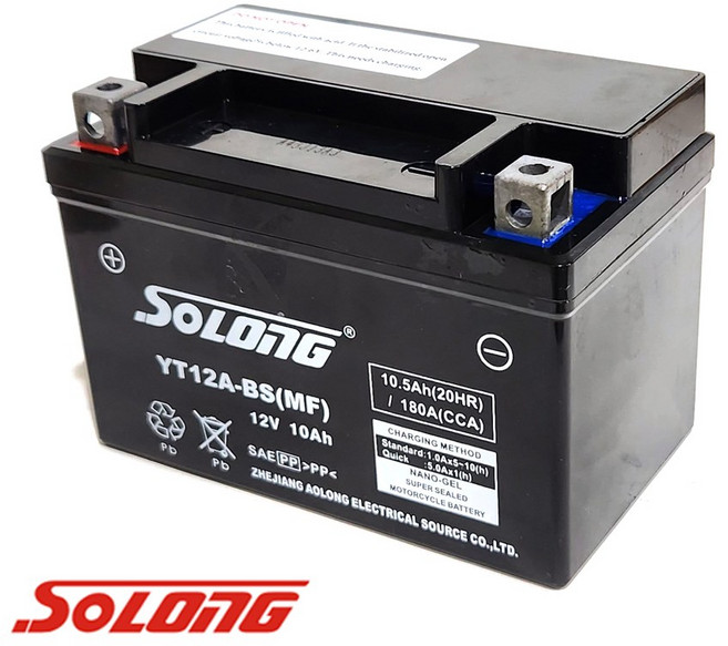 카와사키 Z1000SX 용 소롱 배터리 YT12A-BS(12V10A), 1개