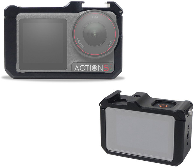 오즈모 액션5 프로 4 3 호환 메탈 멀티 프레임 케이스 콜드슈 조명 마이크 설치, 1개, AC-X036