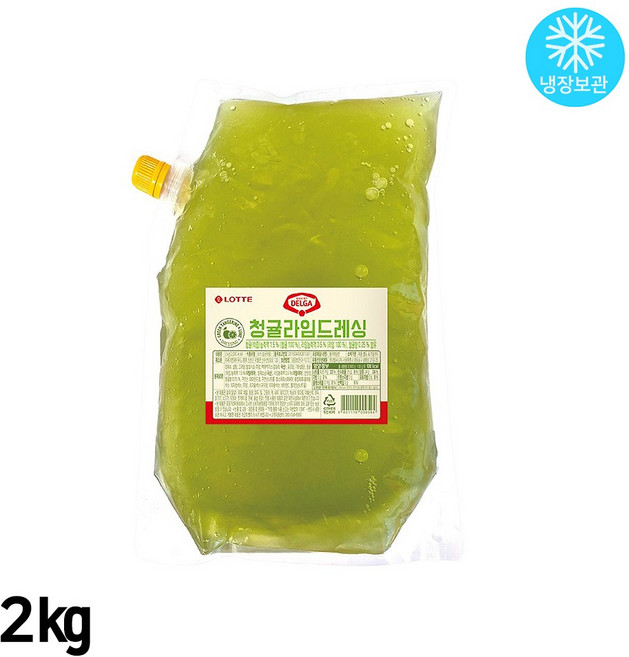 롯데 황금조합 델가 청귤라임 드레싱 고급식당 식자재 1개입, 1개, 2kg