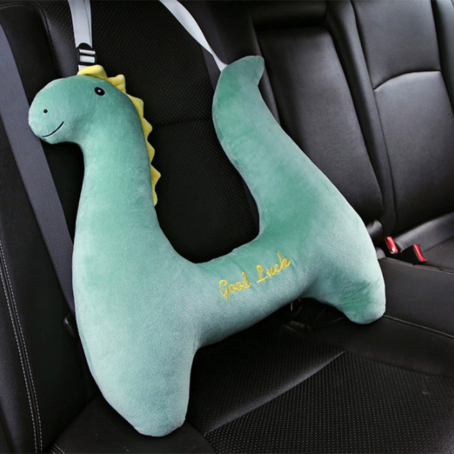 안나네 유아 차량용 안전벨트 보호쿠션 인형베개 목받침 흔들림방지 수면쿠션, 1개, 민트