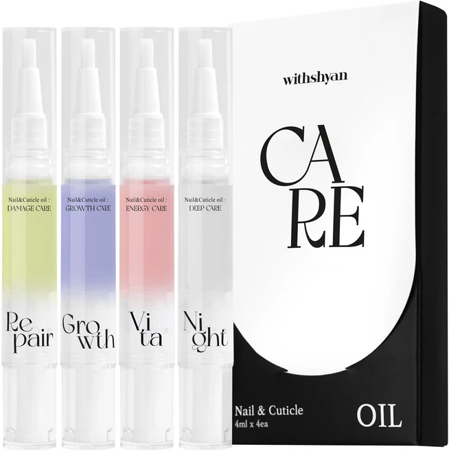 위드샨 네일 큐티클 오일펜 올케어 4ml x 4종 세트, 1세트, 단품 - 쿠팡