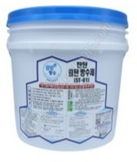 탄탄방수 옥상방수제 ST-01 원탄방수제 4kg 18kg (회색 녹색 백색), 청색(블루), 1개